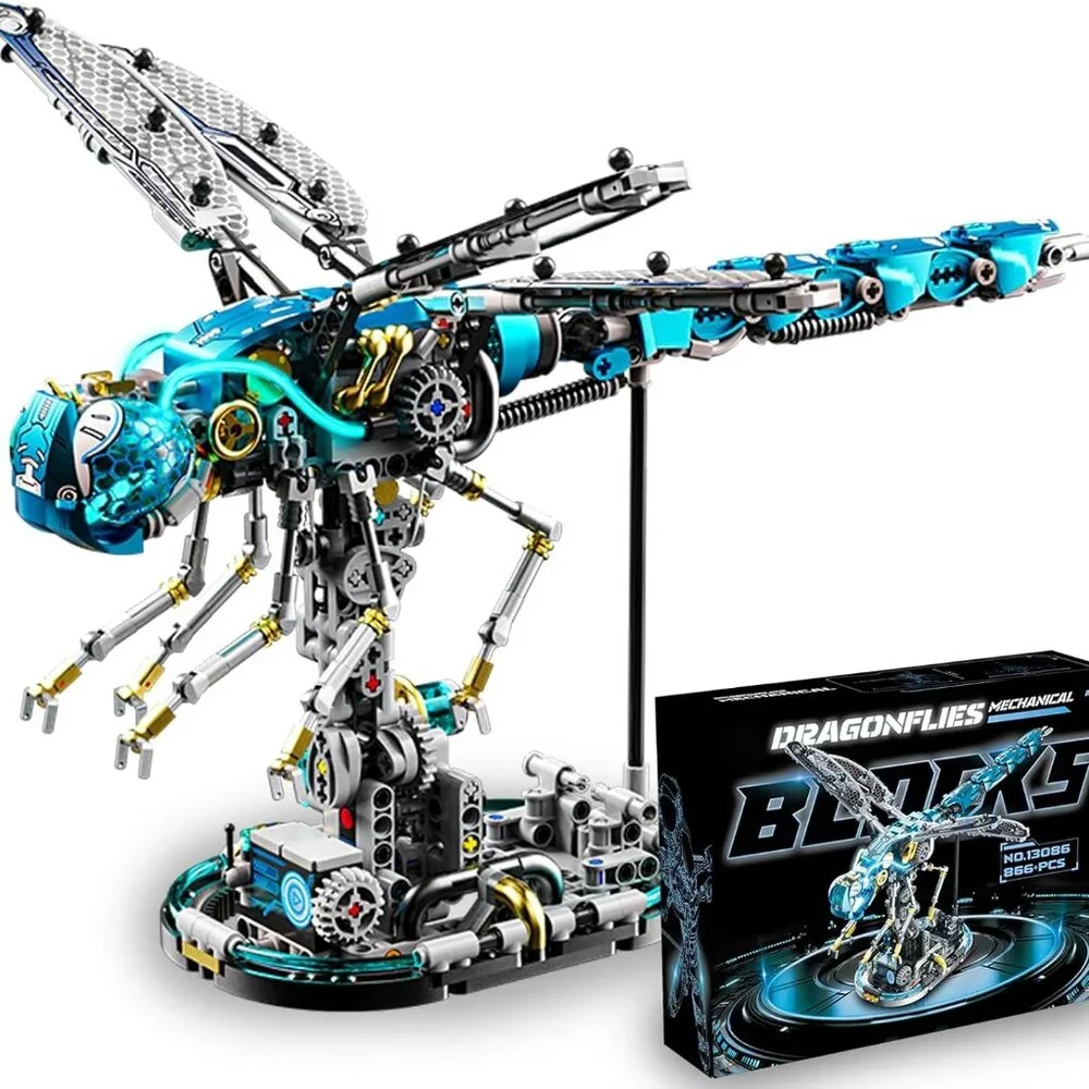 NEW Mechanical Technic Dragonfly Building Block Set LEGO Compatible LED Lights